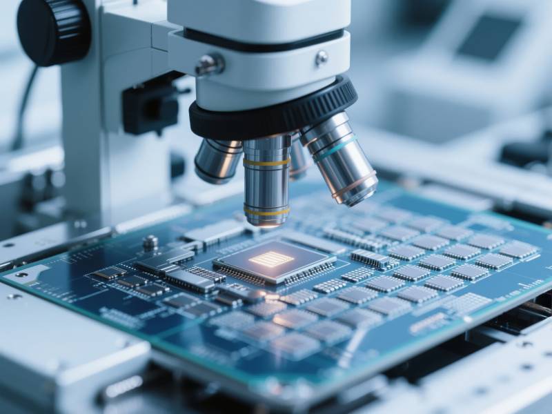 显微镜下的芯片图片