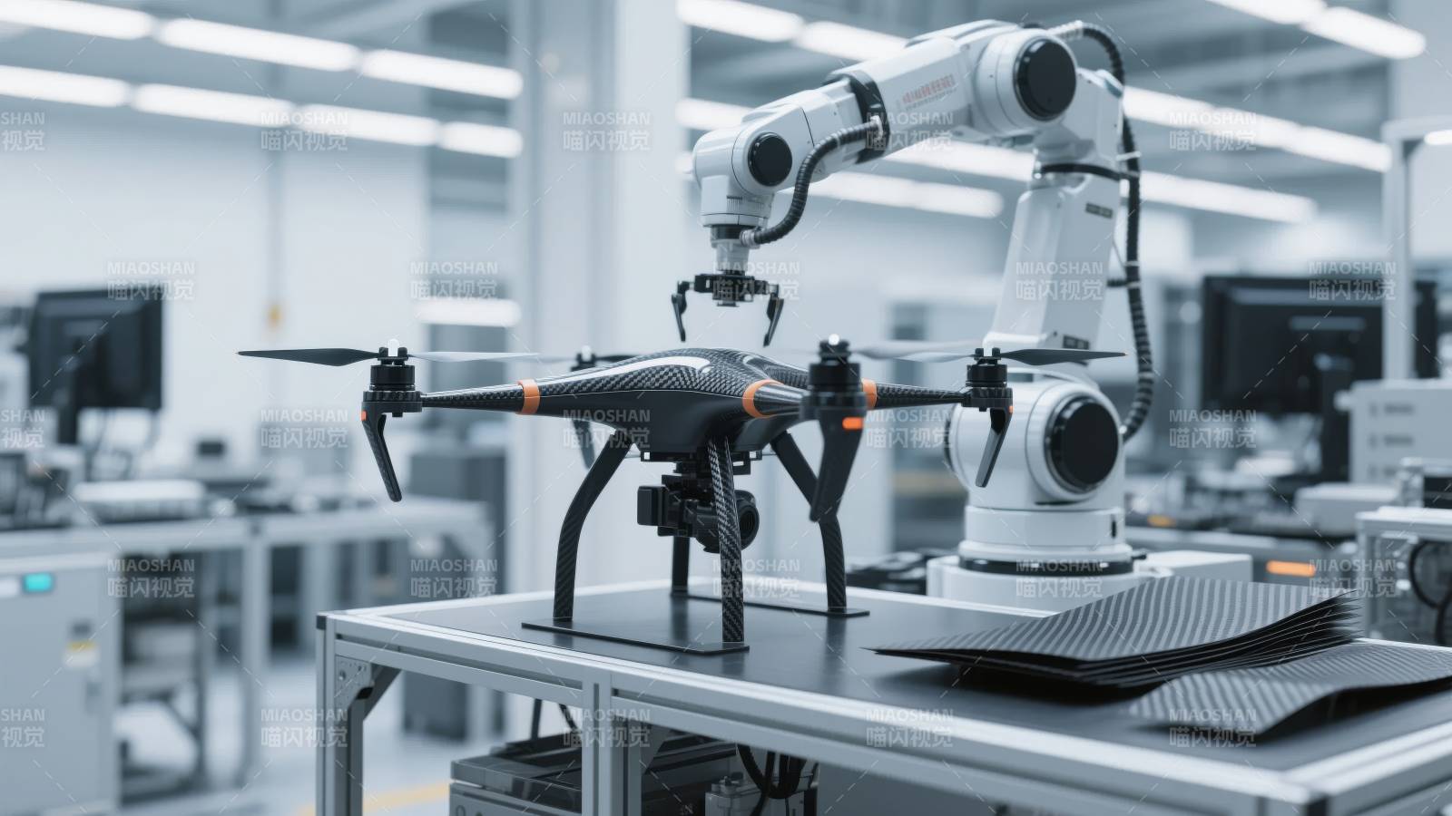 无人机装配线图片