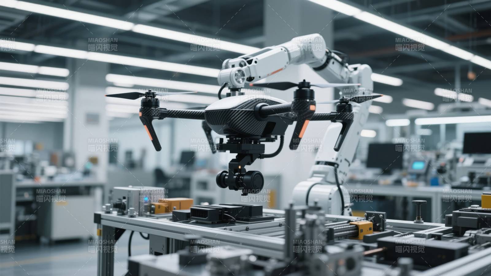 无人机工厂作业图片