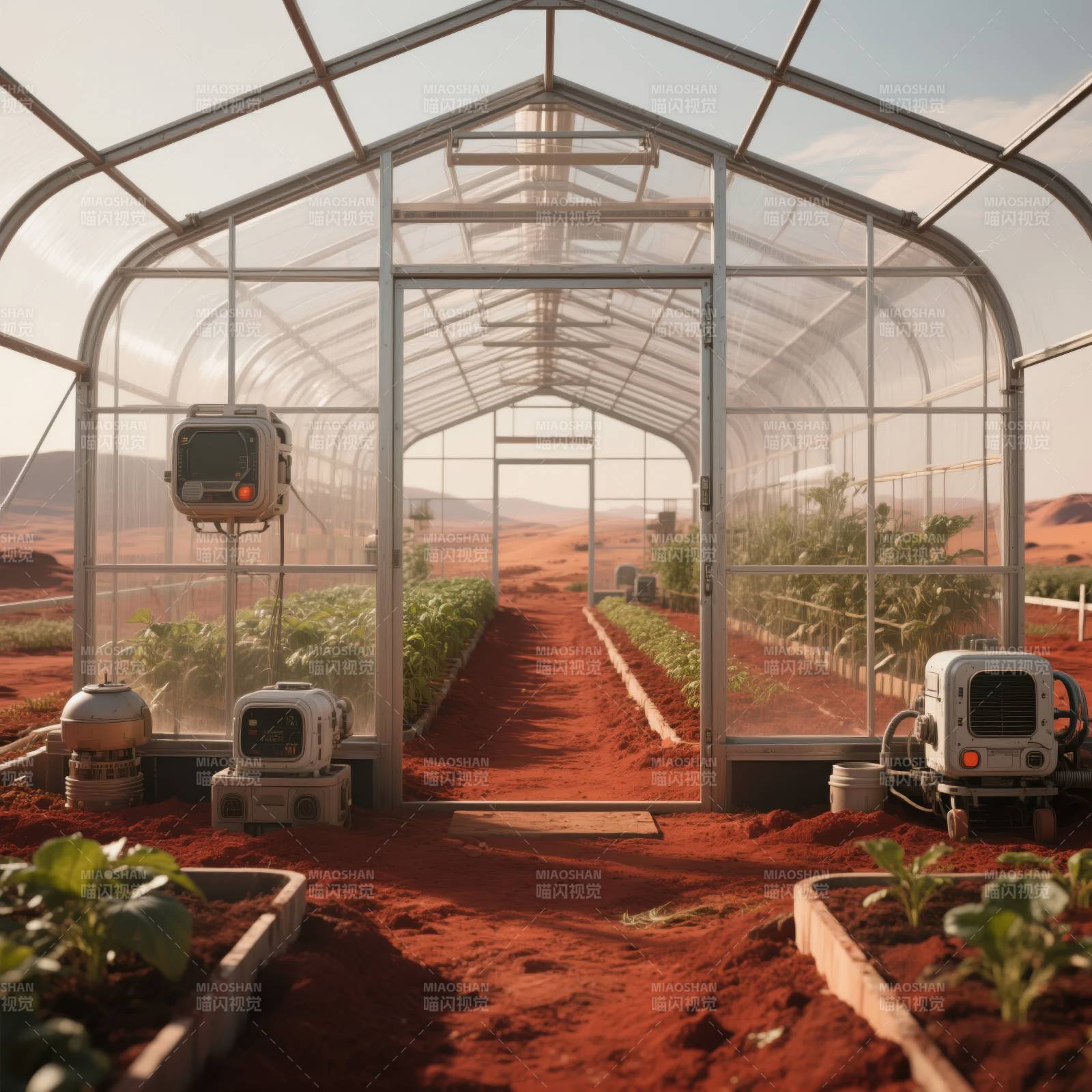 沙漠温室种植园图片