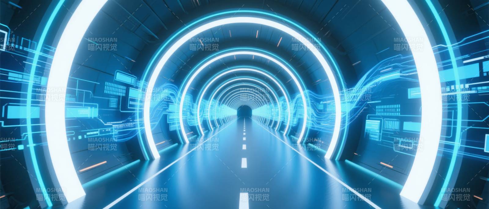 未来科技隧道图片