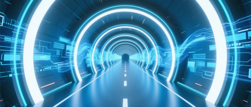 未来科技隧道图片