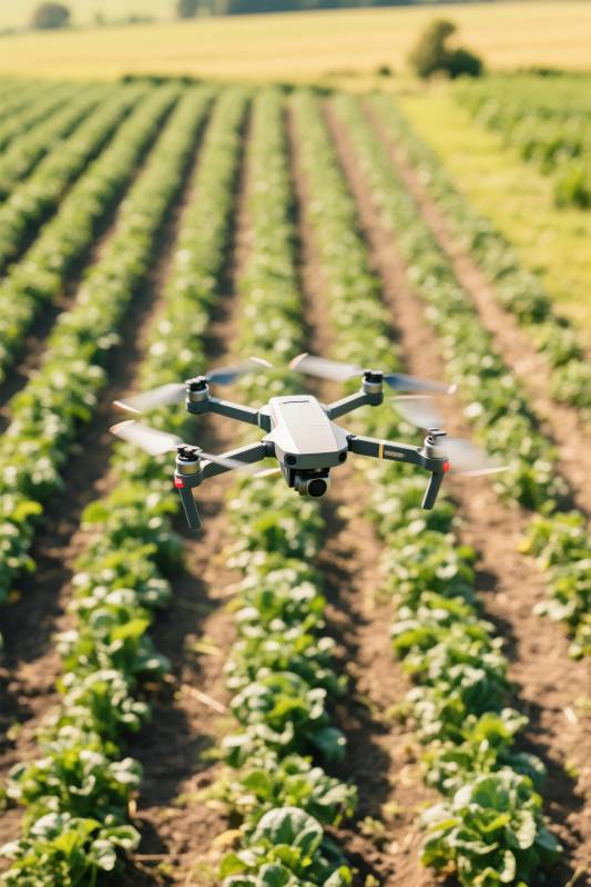 无人机巡田图片