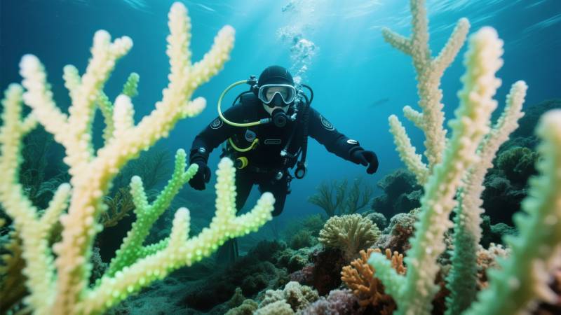 潜水探秘珊瑚礁图片