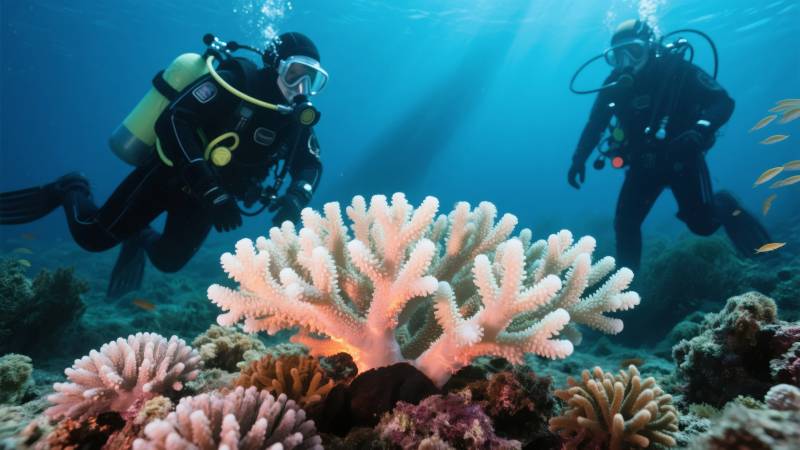 潜水探秘珊瑚礁图片