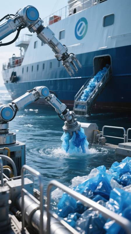 海洋机器人清理垃圾图片