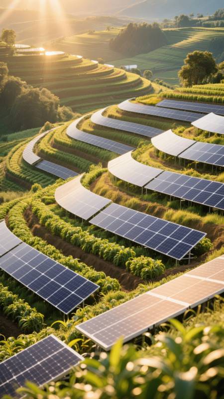 光伏梯田风光图片