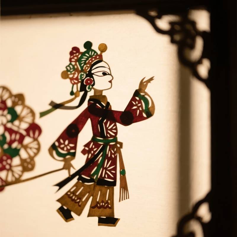 皮影戏人物剪影图片