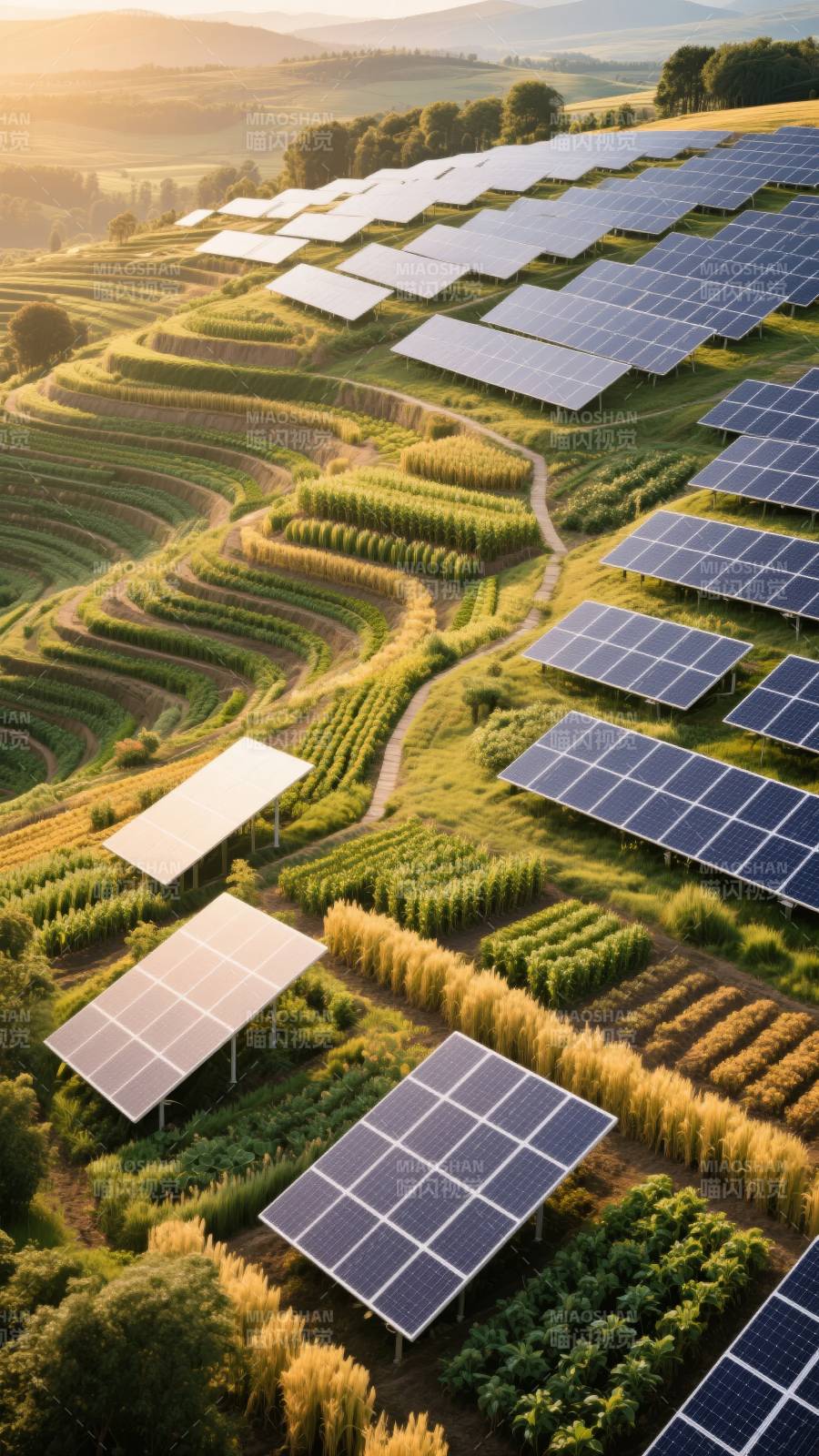 光伏田园风光图片