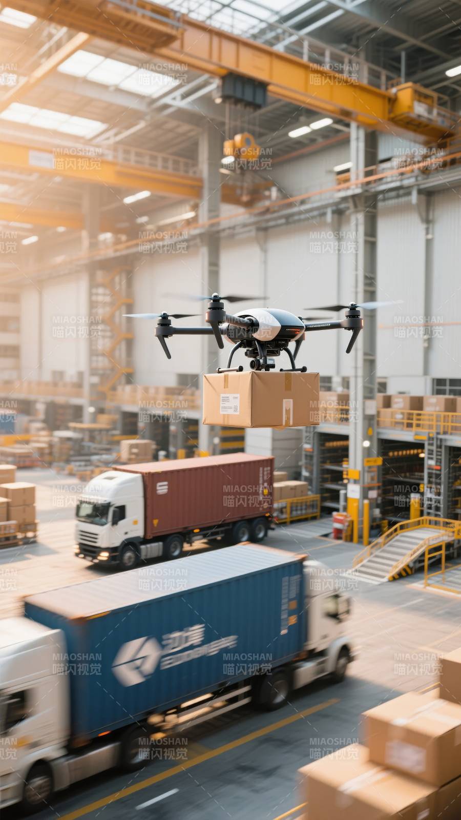 无人机仓库配送图片