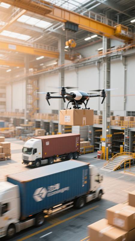 无人机仓库配送图片