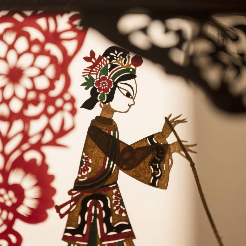 皮影戏中的古典美人图片