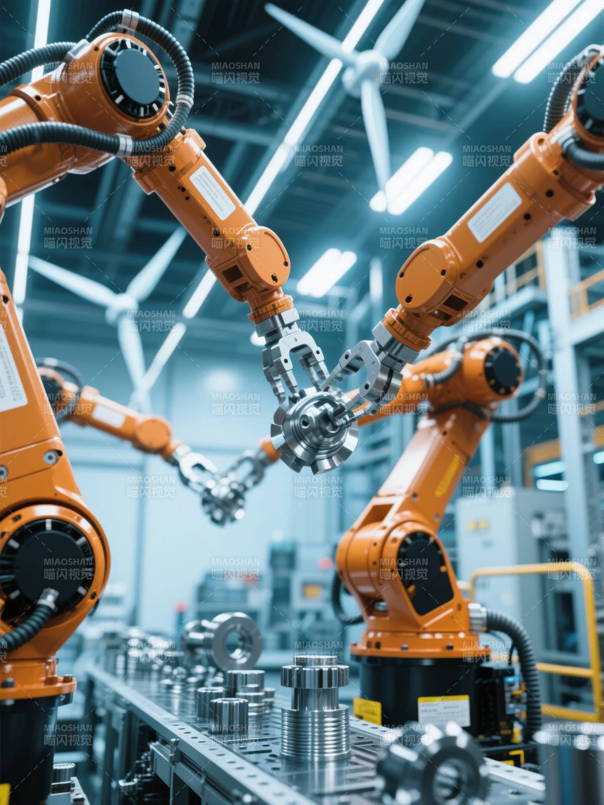 智能机械臂协作图片