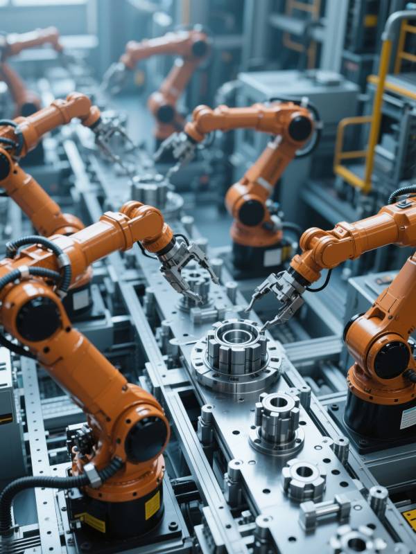 智能工厂机械臂作业图片