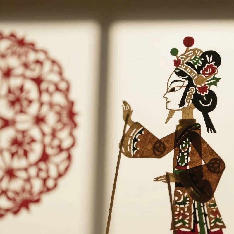 皮影戏人物剪影图片