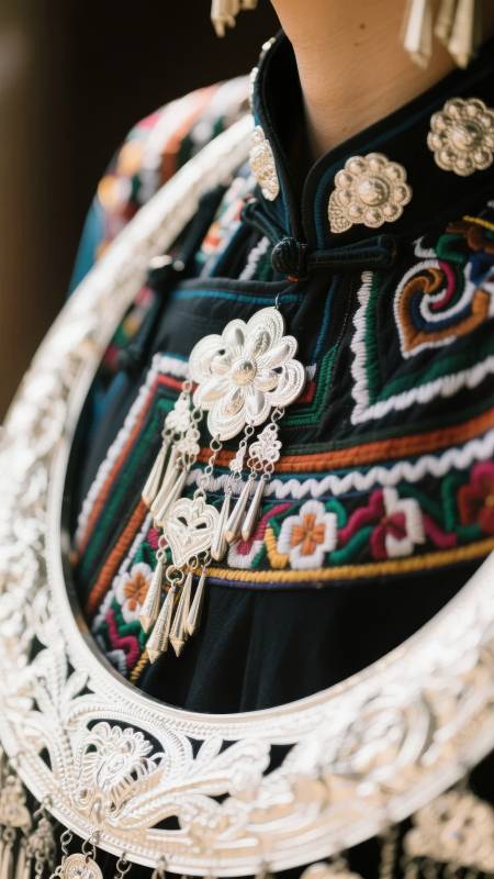 民族风服饰特写图片