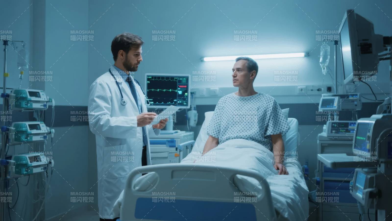 医生与病人交谈图片