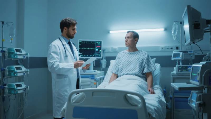 医生与病人交谈图片