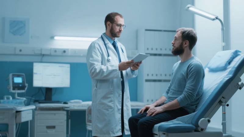 医生与患者交谈图片