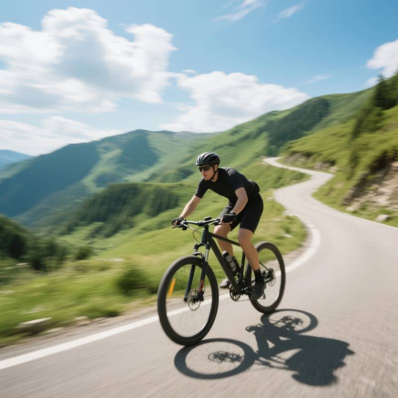 山间骑行 畅享自然图片