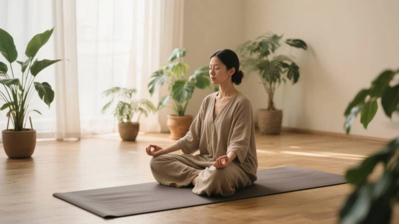 静坐冥想 心宁致远图片