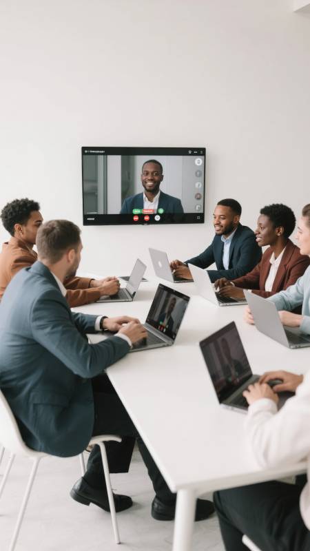 远程会议进行中图片