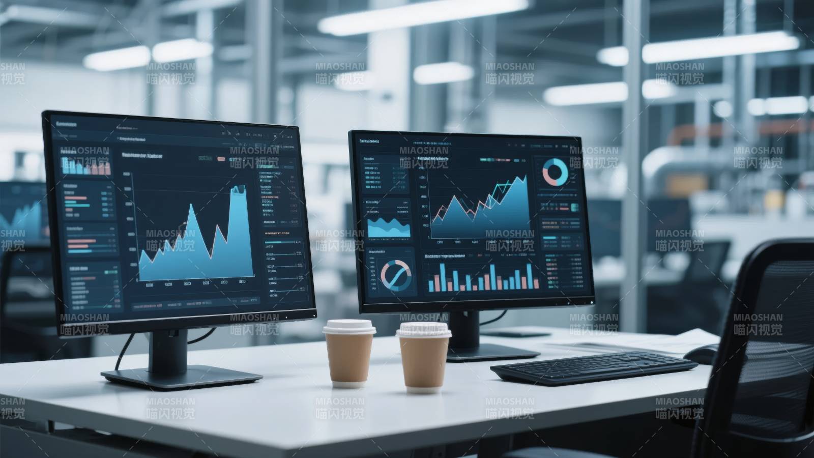 数据监控办公场景图片