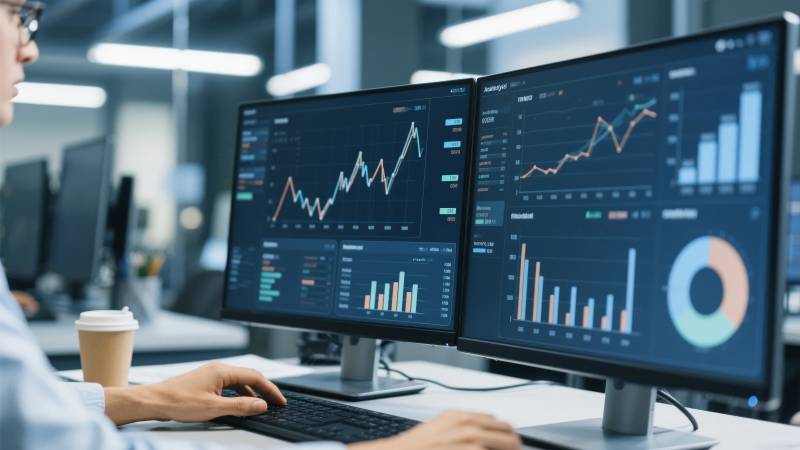 数据分析师工作场景图片