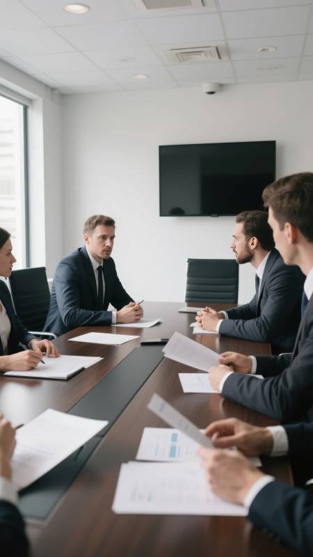 商务会议进行中图片