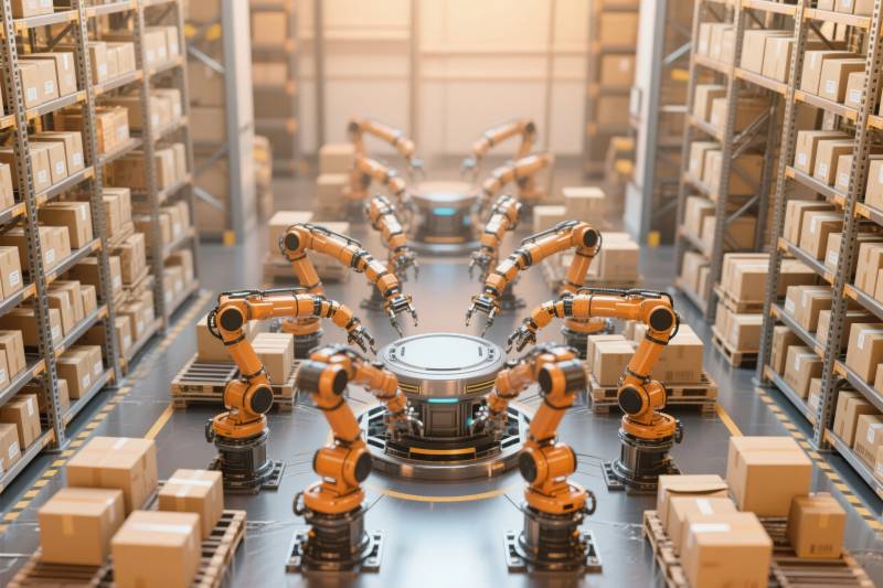 智能仓储机器人图片