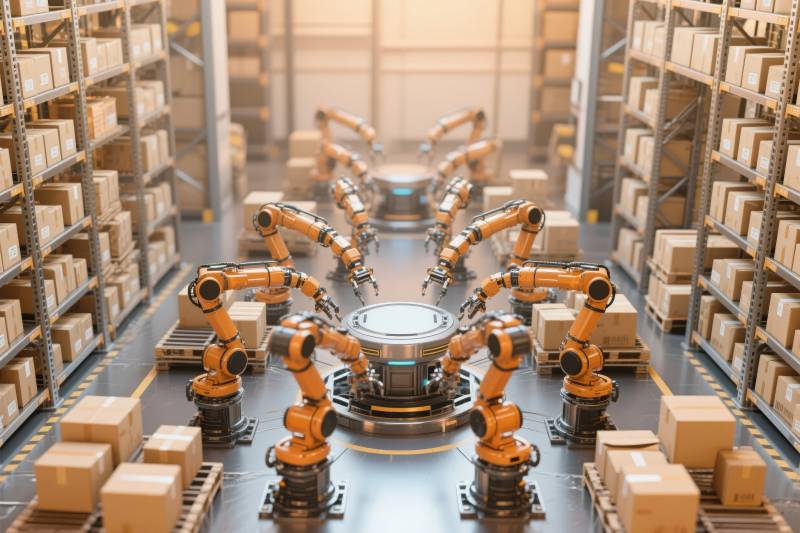 智能仓储机器人图片