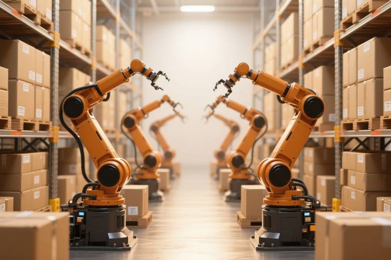 智能仓储机器人图片