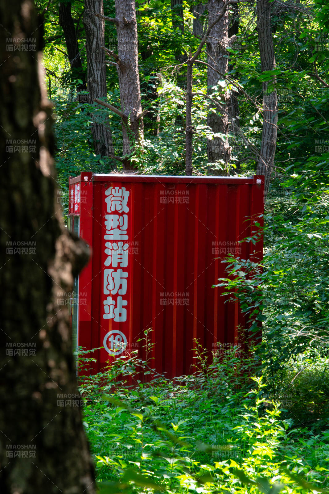 林间微型消防站图片