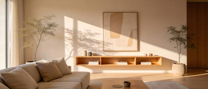 简约客厅阳光照耀图片