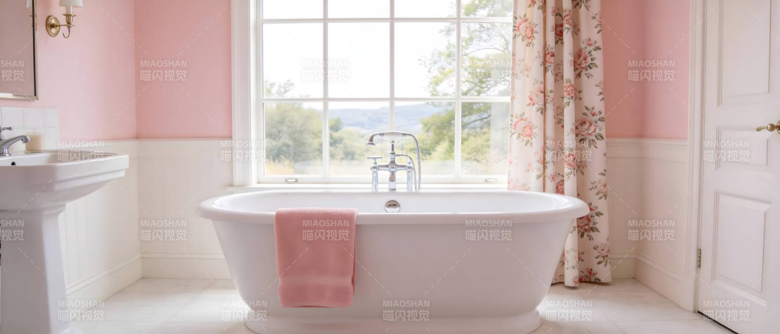 粉色浴室 温馨雅致图片