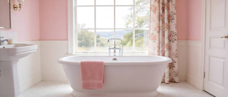 粉色浴室 温馨雅致图片