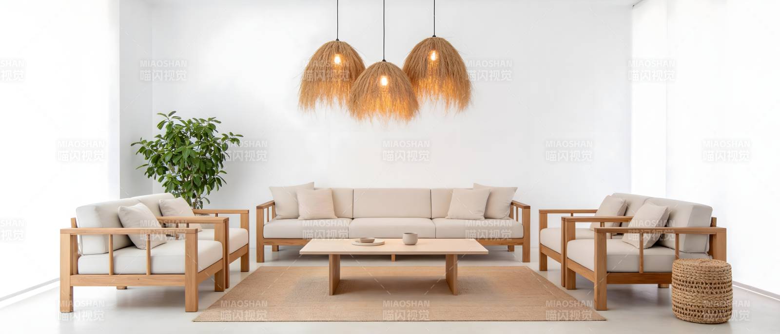 简约木质客厅设计图片