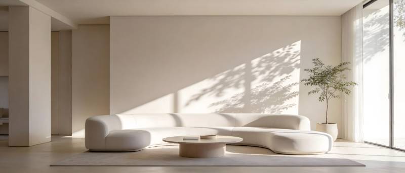 极简客厅光影艺术图片