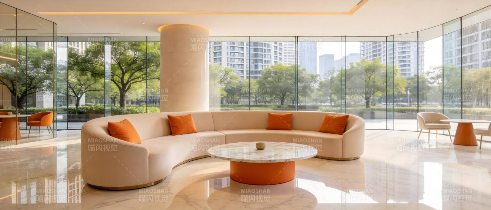 现代客厅全景图片