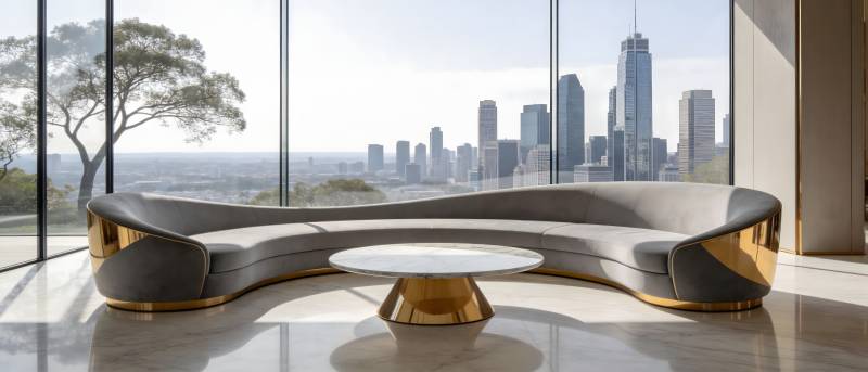 现代都市客厅景观图片