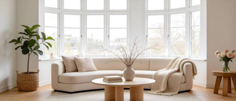 明亮温馨的客厅一角图片