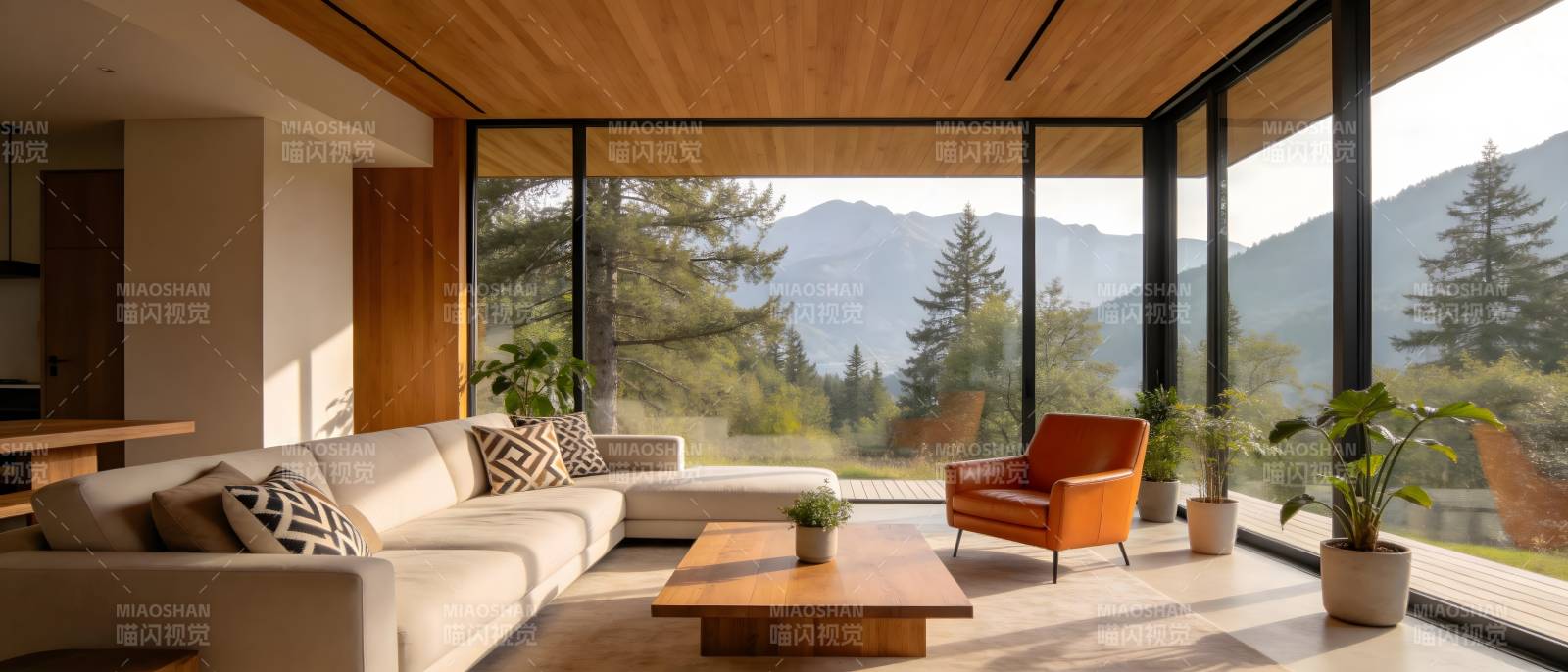 山景现代客厅图片