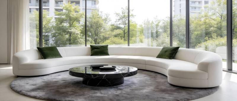 现代弧形沙发客厅图片