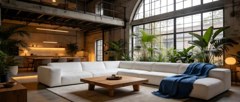 现代工业风客厅图片