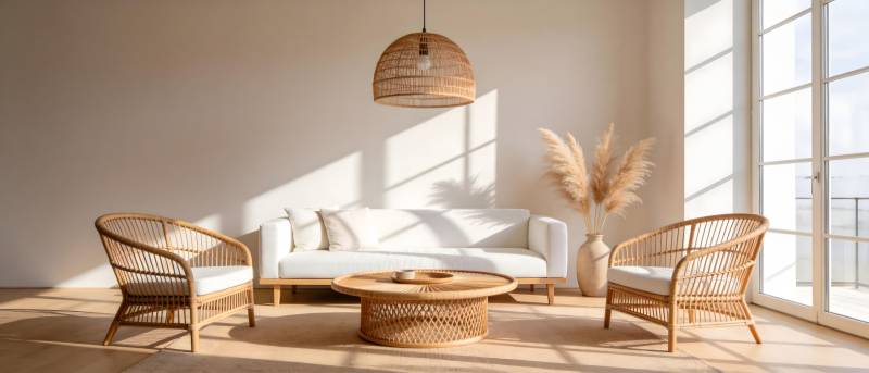 温馨自然客厅一角图片