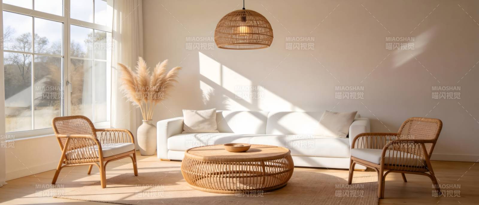 简约客厅阳光照耀图片