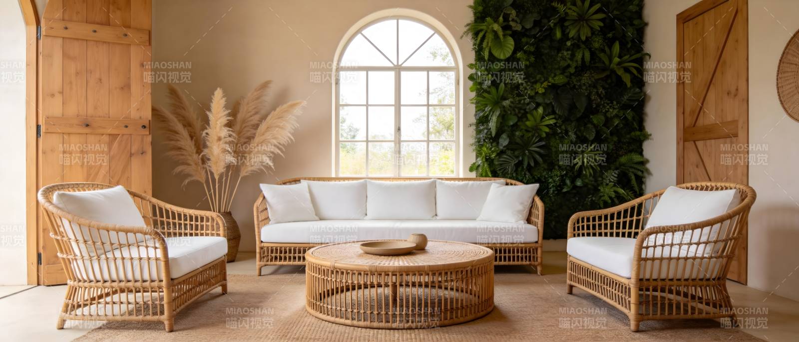 藤编客厅静谧雅致图片