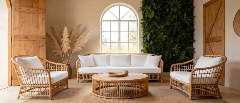 藤编客厅静谧雅致图片