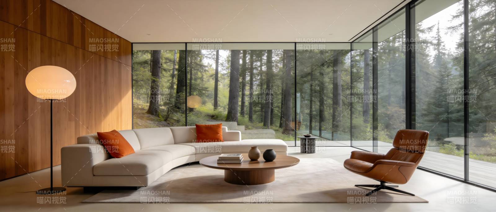 现代森林客厅图片