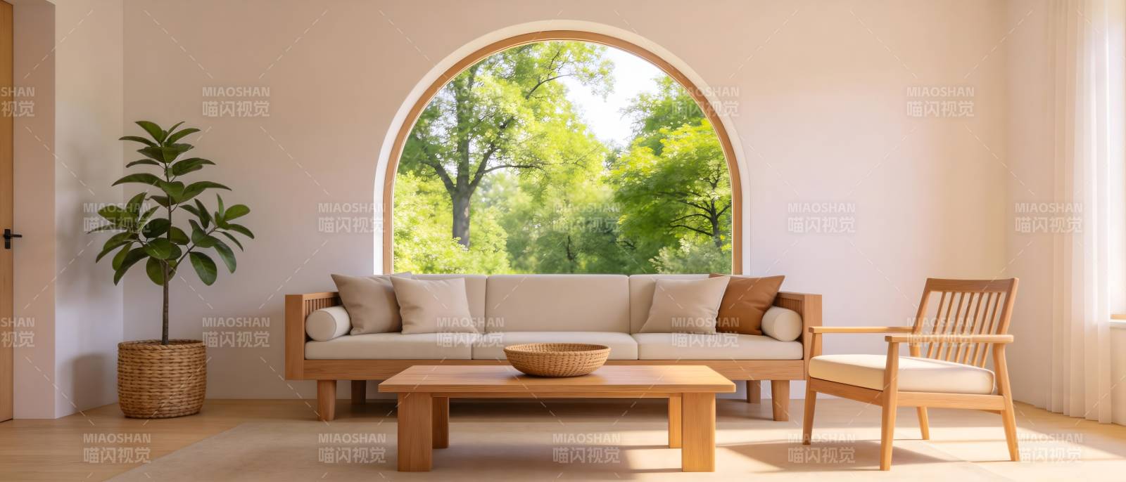 自然光下的温馨客厅图片